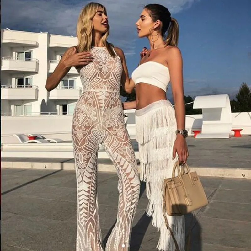 DRESSMECB комплект из двух предметов с кисточками Женский Топ без бретелек и штаны