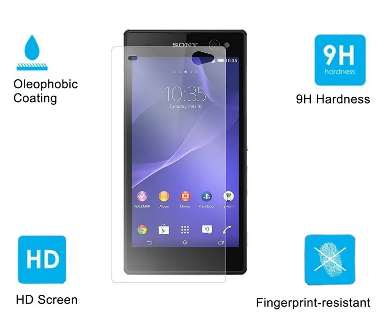 9H 2.5D 0 26 мм Премиум Закаленное стекло протектор для Sony Xperia C3 D2533 D2522 S55U Защитная