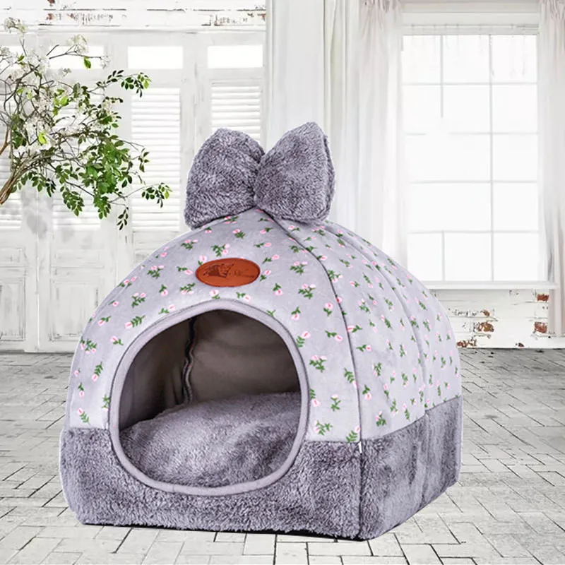 Мягкий красочный диван для домашних животных красивая зимняя сохраняющая тепло