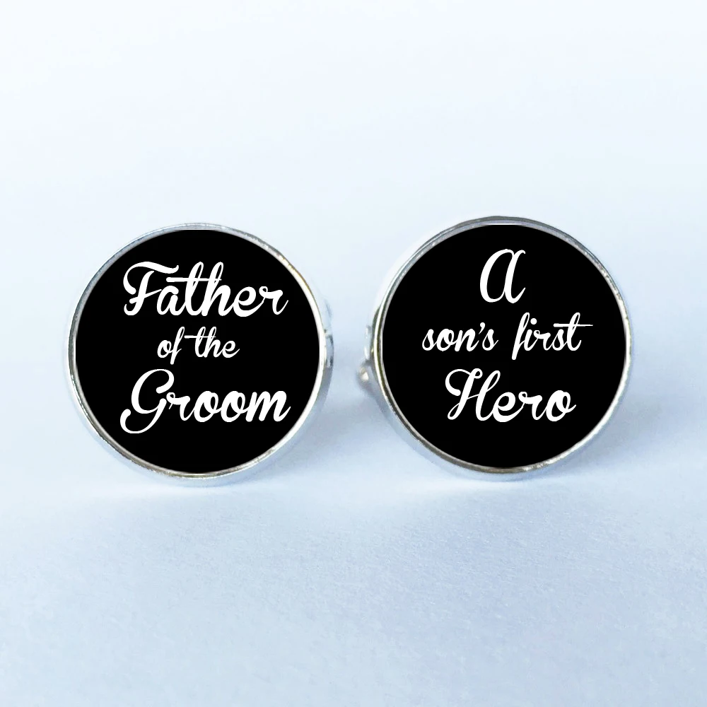 Можно настроить любое слово свадебные запонки на заказ белый черный фон мужские