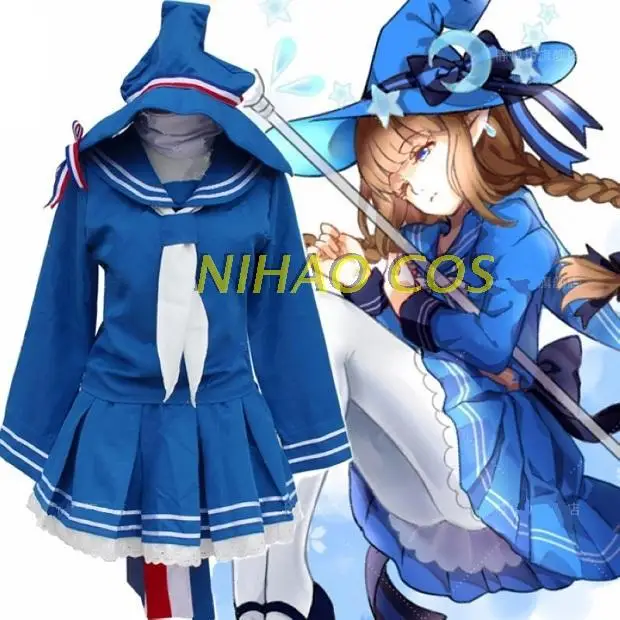 Wadanohara и Великий синий морской костюм форма моряка юбка для косплея Бесплатная