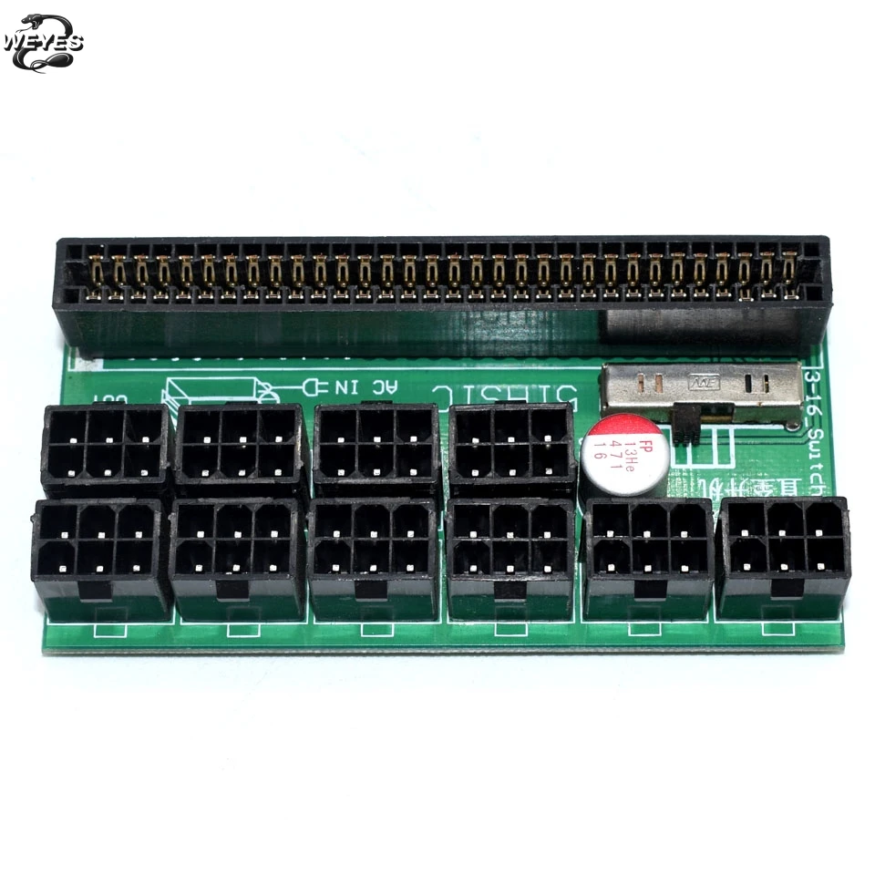 DPS-1200FB/QB 6 Pin A Блок питания Breakout плата адаптер для эфириума горнодобывающей Futural Digital 51 ASIC S-64M-2.54-5