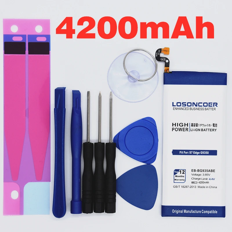 losoncoer EB-BG935ABE для samsung Galaxy S7 край Батарея G935F G9350 G935 G935FD G935P G935W8 G935A G935V/T G935R4