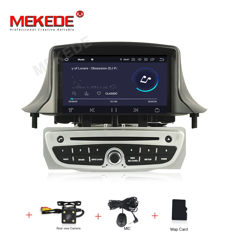 add camera Android автомобильный мультимедийный плеер для Renault Megane 3/Renault Fluence 2009+ автомобильный стерео головное устройство gps навигация Радио магнитофон - Цвет: add camera