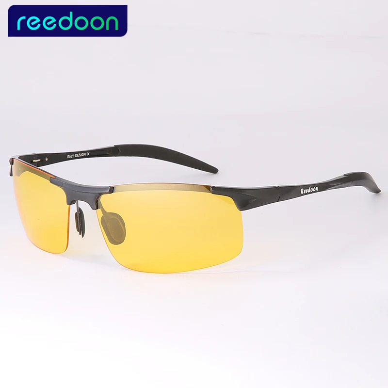 Мужские поляризационные очки для вождения дня и ночи с Антибликовой оправой из