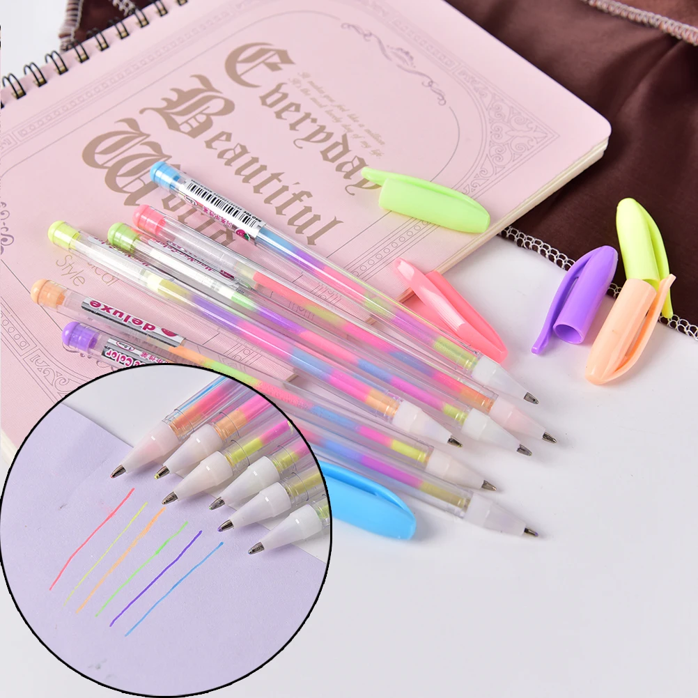 

Rainbow Multiple Colors Marker Highlighter Writing Pen Stationery School Office