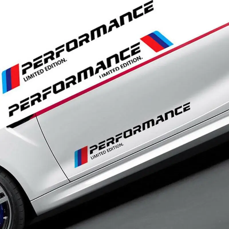 

VODOOL 2Pcs Car-Styling Stickers M Performance Limited Edition Auto Side Door Reflective Decals Sticker For BMW E46 E39 E60 E90