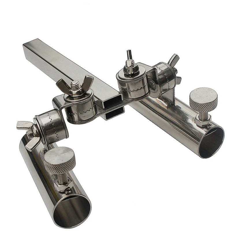 

Fishing Rod Holder Two Fishing Rods Can Be Inserted Stainless Steel Boat Rod Holders Portable Boat Fishing Rod Holder Tools Kits