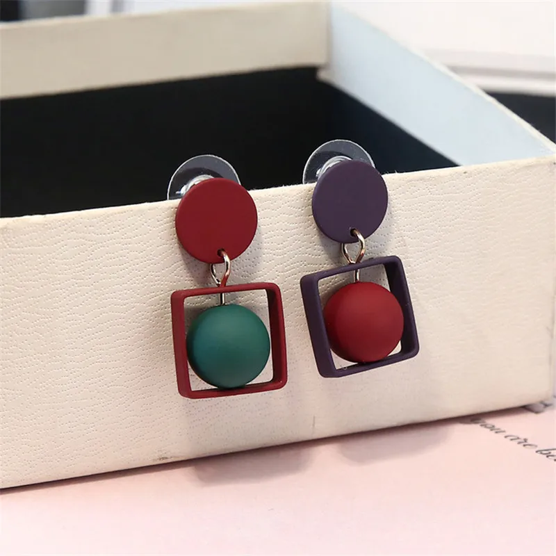 Популярные серьги модные ювелирные изделия полые квадратные с пентаграммой