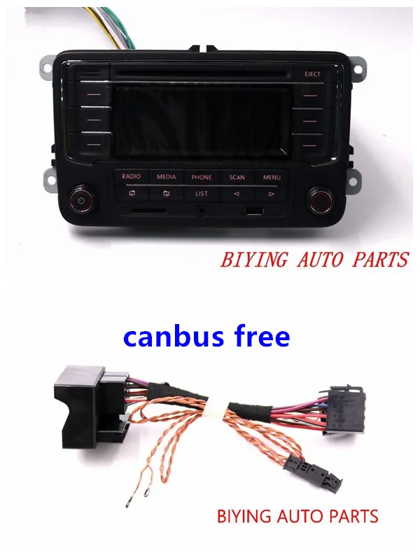 Автомагнитола RCN210 + Canbus CD USB MP3 SD AUX BTPlayer для Golf 5 6 Jetta Mk5 Passat B6 B7 CC Tiguan|car radio|car head unitcar