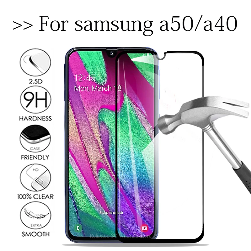 Закаленное стекло A 40 50 для Samsung A40 Защита экрана Galaxy A50 защитное Sumsung Galax 50A 40A