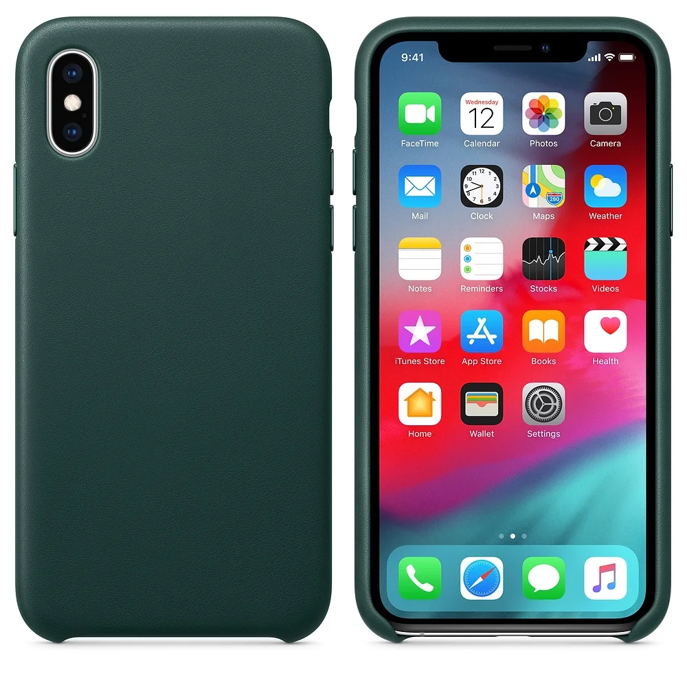 1:1 оригинальный логотип из натуральной кожи чехол для iPhone X XS MAX XR 7 8plus Роскошный