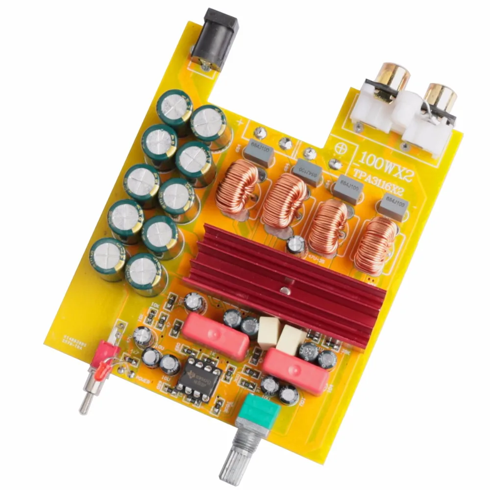 K. GUSS GU100 мини HiFi Класс D аудио цифровой усилитель мощности tpa3116d2 TPA3116 расширенный