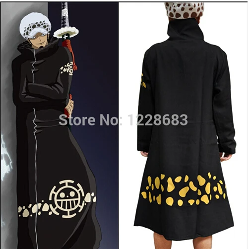 

Trafalgar D. Water Law Surgeon of Death Anime One Piece Cosplay Costume Coat/Clock/Jacket