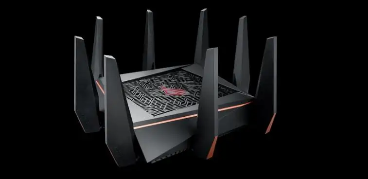 ASUS GT-AC5300 Tri-band WiFi Gaming router for VR and 4K streaming, with quad-core processor, gaming port