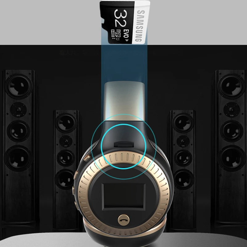 SOE Auriculares Bluetooth ЖК-дисплей дисплей HiFi Fone де ouvido поддерживает Micro-SD карты