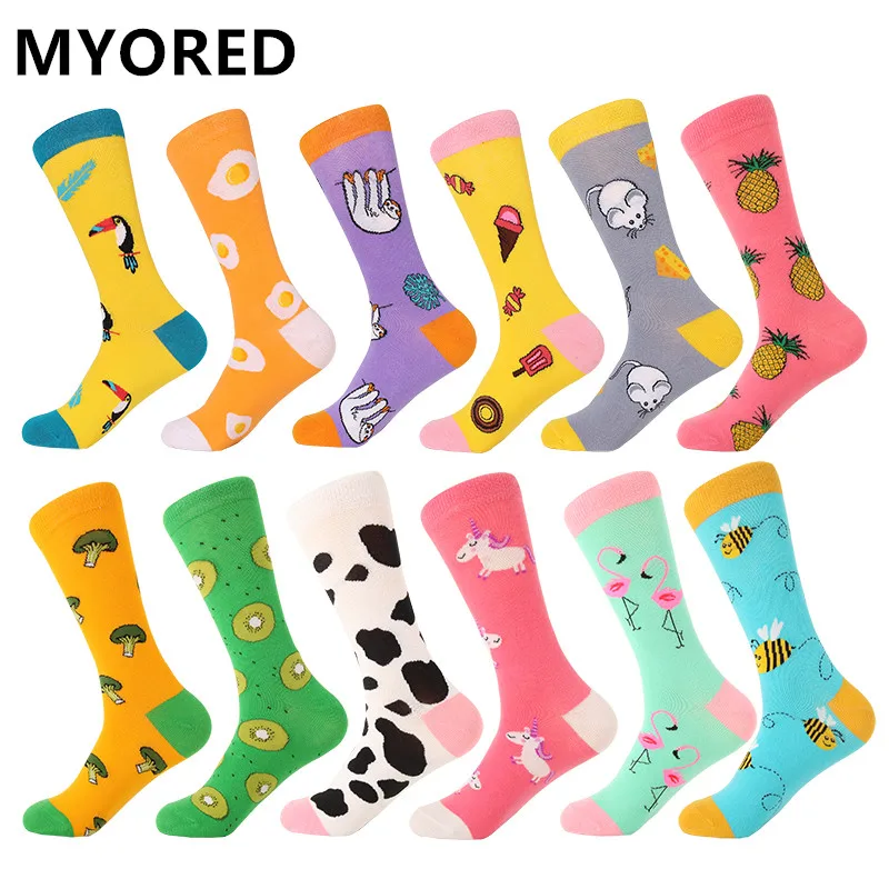 MYORED 12 парт/лот мужские забавные чесаные хлопковые Мультяшные Животные Собака