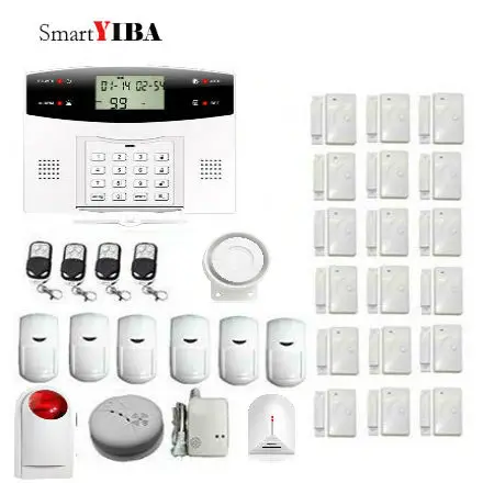 

SmartYIBA Russian Spanish French Italian Voice Wireless GSM Home Security Alarm System Wireless Siren Gas Fire Smoke Detector