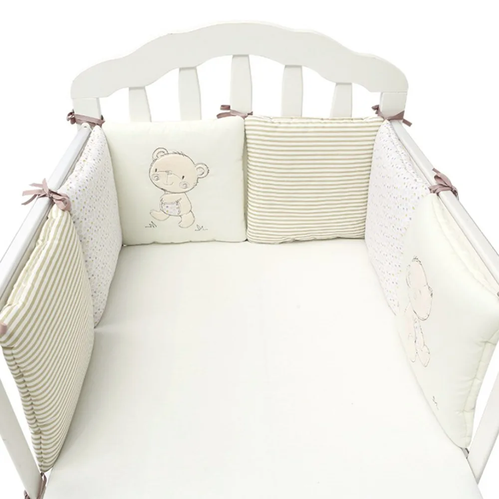 

6Pcs/Lot Baby Bed Bumper Protector Baby Bedding Set Newborn Crib Bumper Toddler Cartoon Bed Bedding in the Crib for Infant