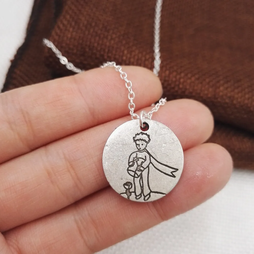 Ожерелье Маленького принца с розой под луной 1 шт.|necklace with|little necklacenecklace little |