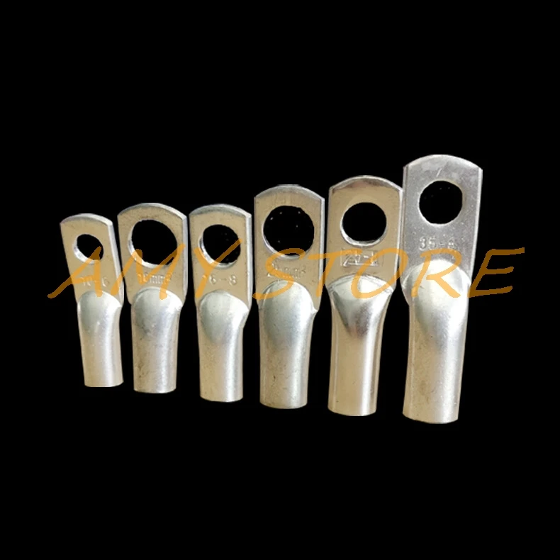 

20Pcs Tin Plating Copper Tube Connecting Terminal Rings Cable Lug JG35-6 35mm2 Wire 6mm Hole