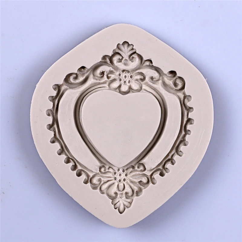 Aomily Vintage Mirror Frame Silicone Mold DIY Decorating Tools Cake Fondant Mousse Baking Bakeware Birthday Party Mould | Дом и сад