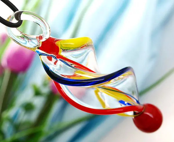 1 шт./лот витое ожерелье с кулоном из красного стекла Мурано|pendant necklace|glass necklace