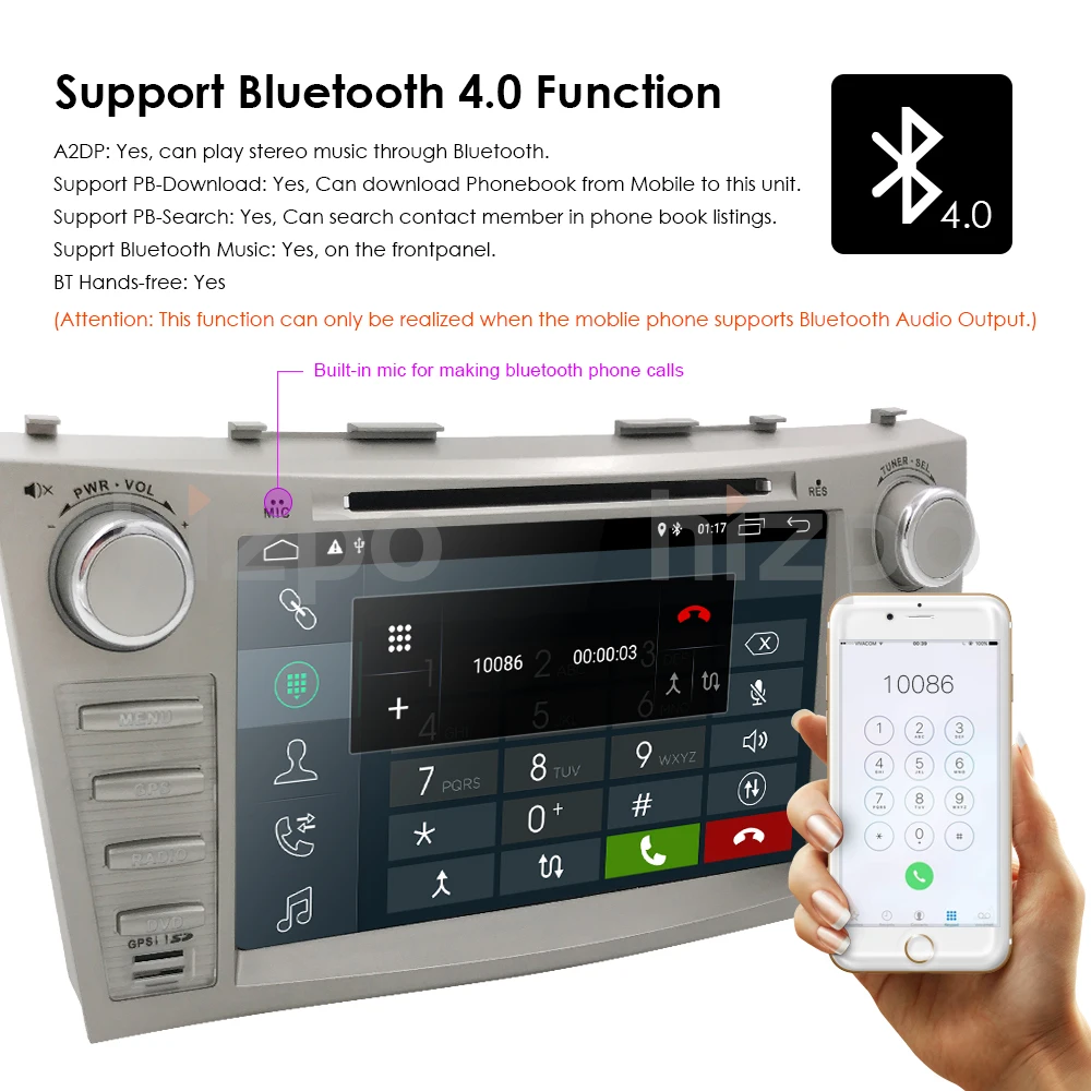 Android 9,0 ips автомобильный DVD для TOYOTA CAMRY V40 AURION Master DSP v40 2007-11 авто радио с google play