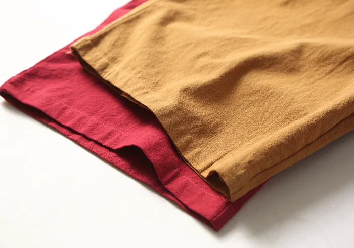 Новые женские свободные брюки из хлопка и льна широкие с эластичной резинкой на