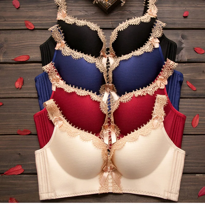 Бесшовные Для женщин бюстгальтер цельный пуш-ап Кружево Bralette отрегулировать белье Плюс Размеры чашка C Нижнее бельё женский бюстгальтер топы корректирующие белье бюстгалтерлифчикбюстгальтернижнее белье женское бел