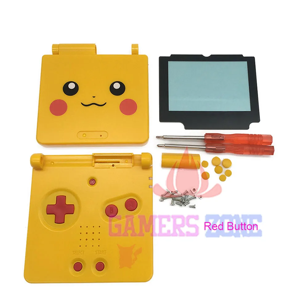 For Pikachu Для Gameboy Advance SP Classic NES limited edition корпус на замену объектива экрана для GBA SP Корпус чехол - Цвет: For Pikachu