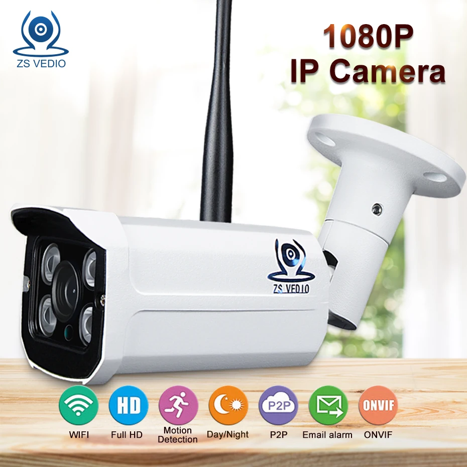 ZSVEDIO камеры наблюдения ip камера Wi Fi безопасности full hd onvif Водонепроницаемая