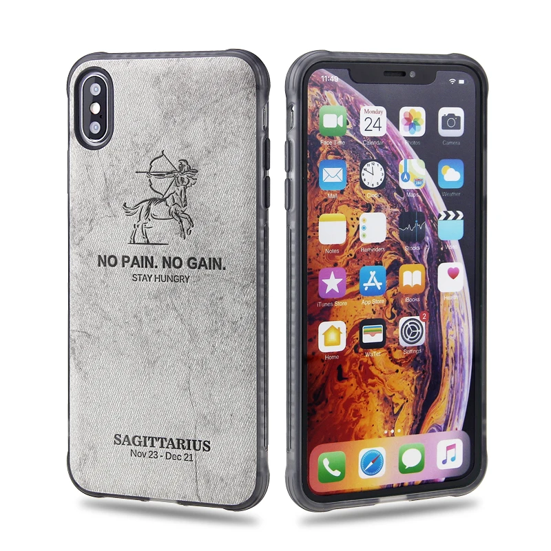Силиконовый нескользящий чехол для телефона Sagittarius iphone 6 7 8 Plus X XS XR Max мягкий из ТПУ
