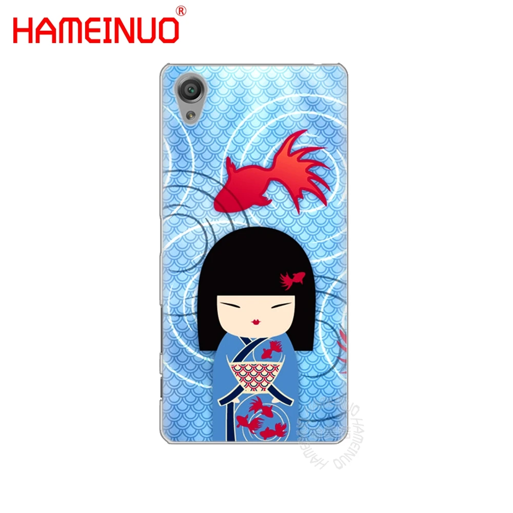 HAMEINUO kawaii японская кукла Kokeshi чехол для телефона sony xperia C6 XA1 XA2 XA ULTRA XP L1 L2 X compact XR/XZ/XZS
