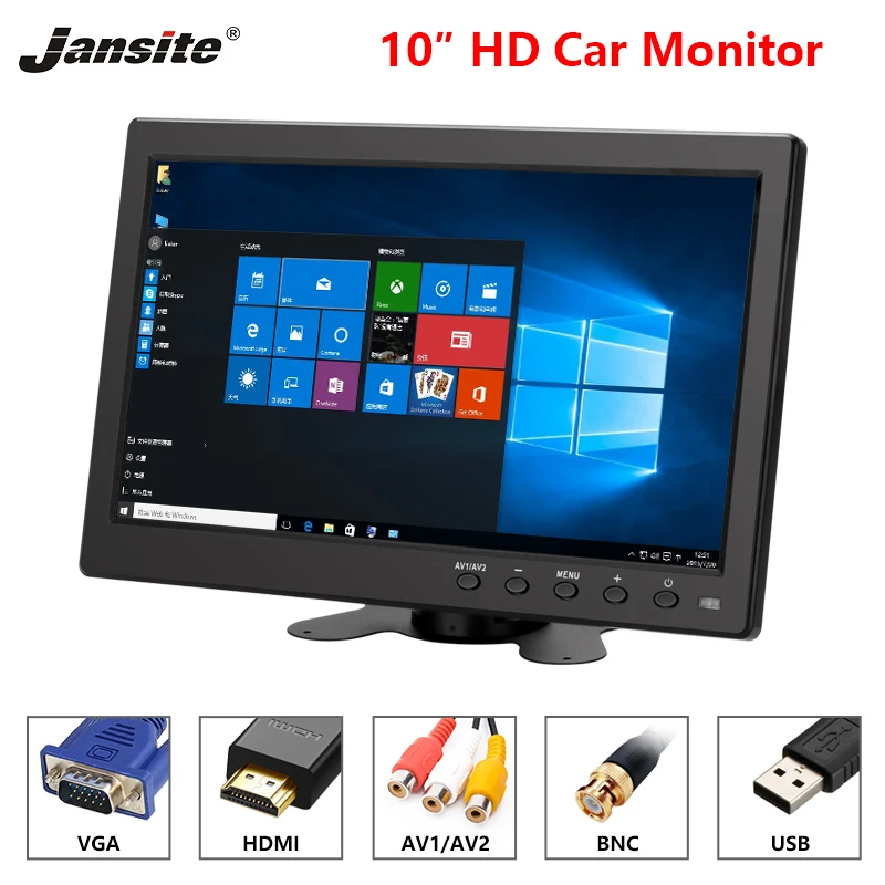 Jansite 10 &quotавтомобильный монитор IPS камера HD автомобильный заднего вида