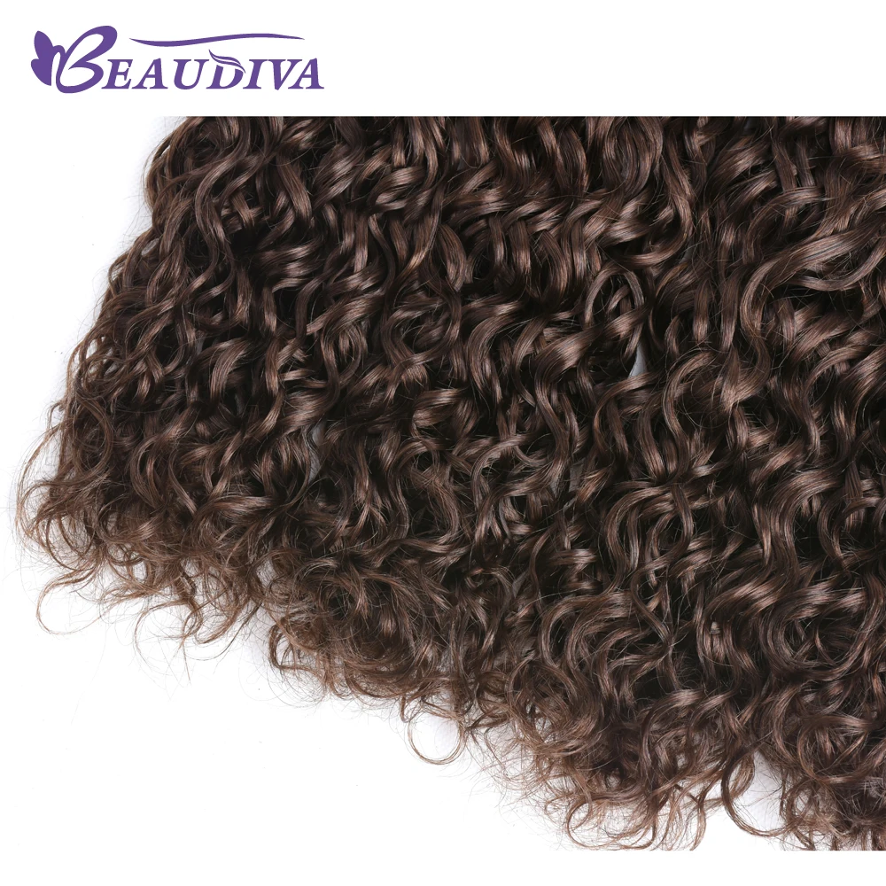 Beaudiva бразильские волнистые пряди 4# Remy человеческие волосы пряди с закрытием 3 пряди