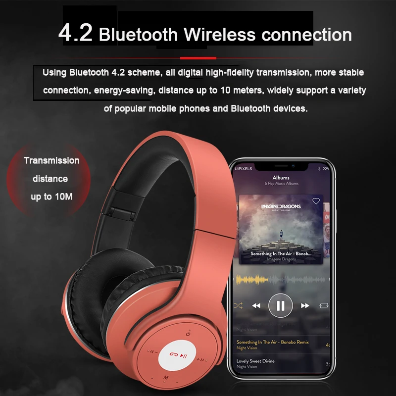 Модные Беспроводной наушники гарнитура Bluetooth С микрофоном для ПК мобильного