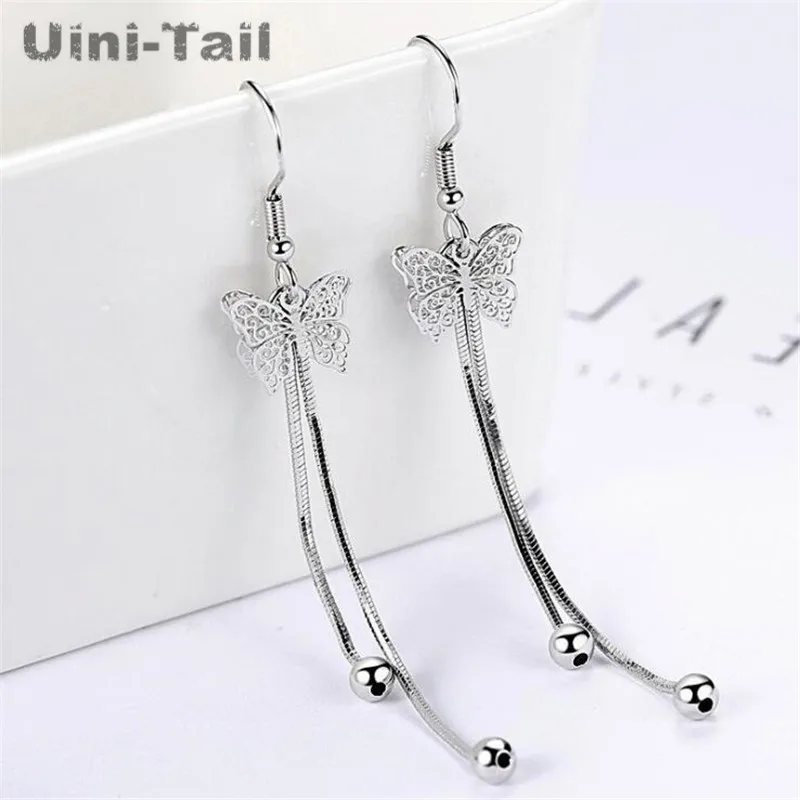 Женские длинные серьги бабочки Uini Tail из стерлингового серебра 925