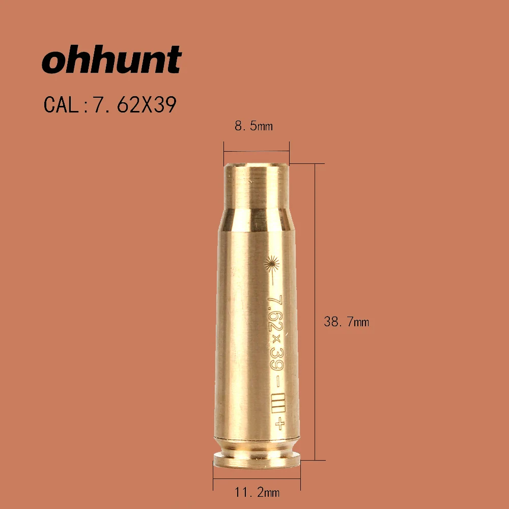 Ohhunt лазер в красный горошек латунь Диаметр sighter cal 7.62X54R 7.62X39 7X57R 8X57JRS 9.3X62 30 300WIN