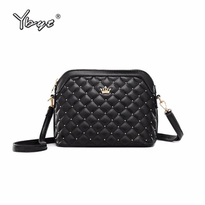 Женская сумка-мессенджер YBYT, из искусственной кожи, с короной, со стразами, 2019