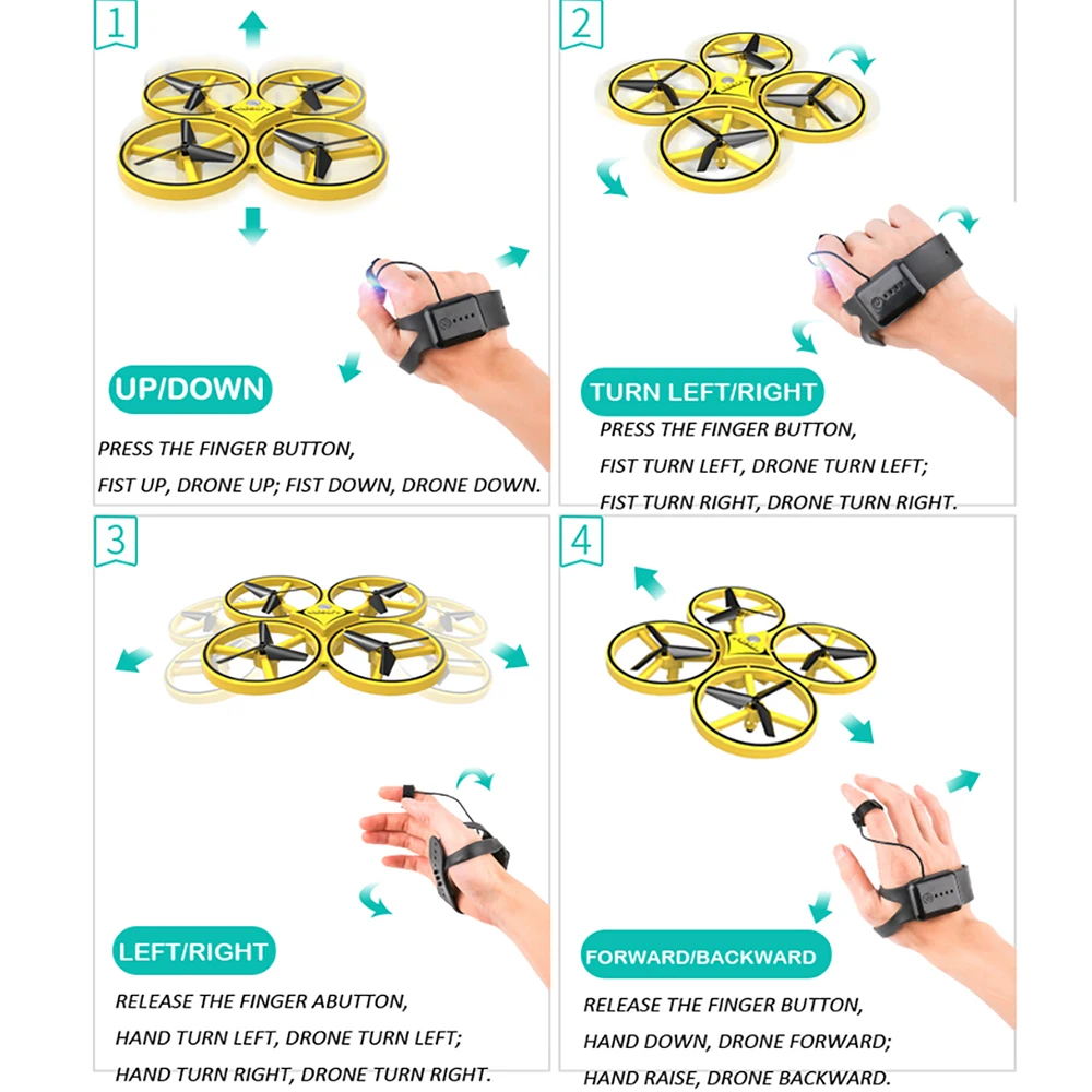 Мини самолет Квадрокоптер индукционный Дрон Смарт часы с дистанционным
