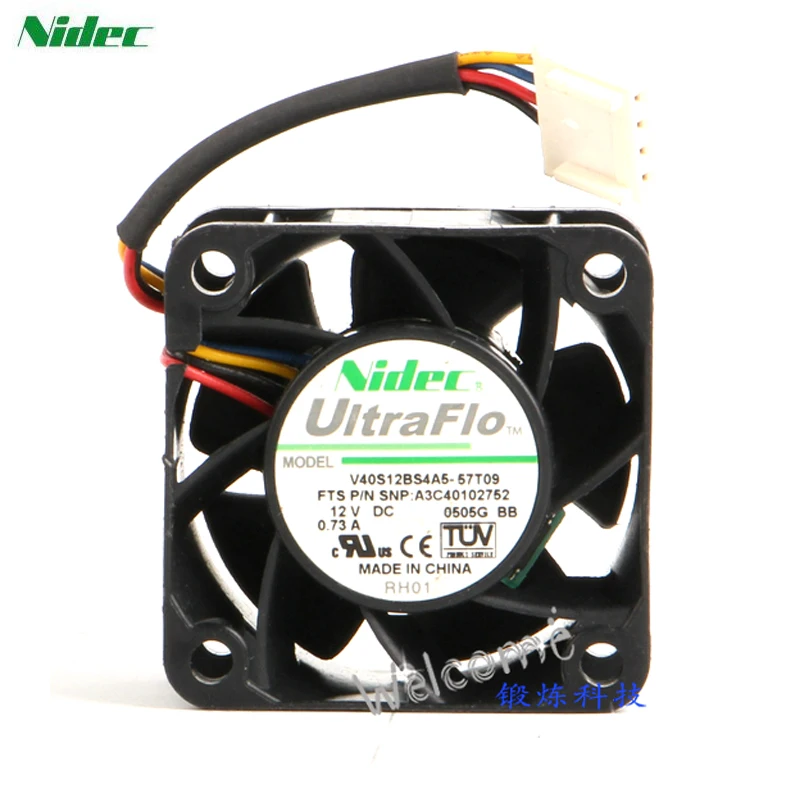 

For Nidec V40S12BS4A5-57T09 12V 0.73A 4CM 4028 1U power cooling fan
