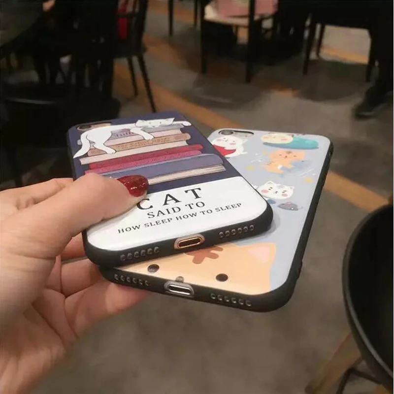 Прекрасный Сон Cat Телефон Case Для iPhone 5s 5 SE 6 6s Плюс 7 плюс Мягкая Задняя Крышка Милый