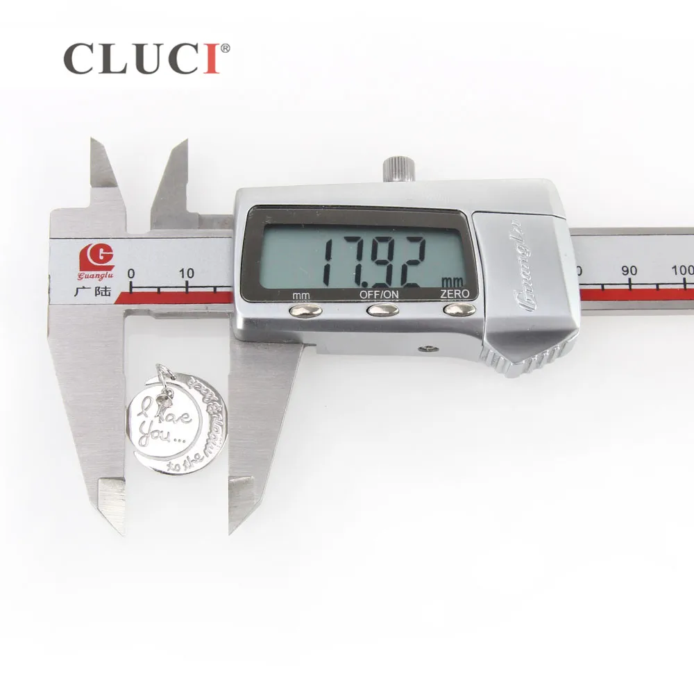 Подвеска CLUCI в виде серебряной Луны и круглой формы разделяемое крепление