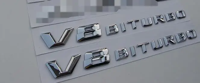Хром багажник буквенная эмблема значок с эмблемой для Mercedes Benz C63 C63s 4matic AMG V8 BITURBO |