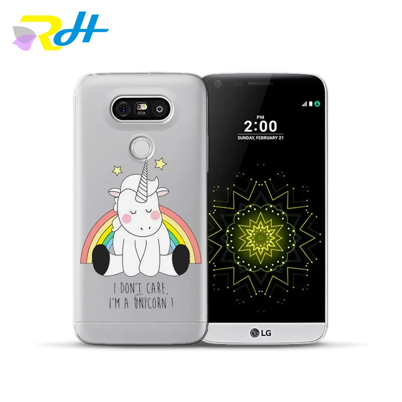 Мягкий чехол для LG G4 G5 G6 с радужным единорогом Q6 Q8 тонкий K4 K7 K8 K10 2017 X Power 2 телефона