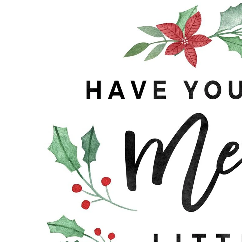 Рождественские украшения постер с надписью &quotMerry Little Christmas&quot картина цитатой