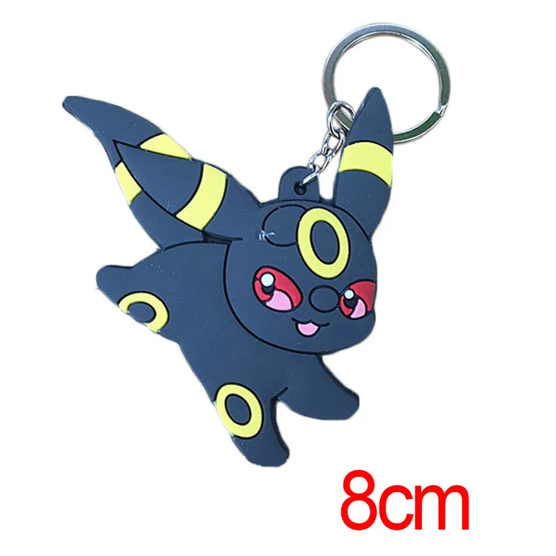 ( 2 Pieces / lot ) pokemon keychains pocket monster anime keychain zinc alloy key chains soft plastic ring | Украшения и