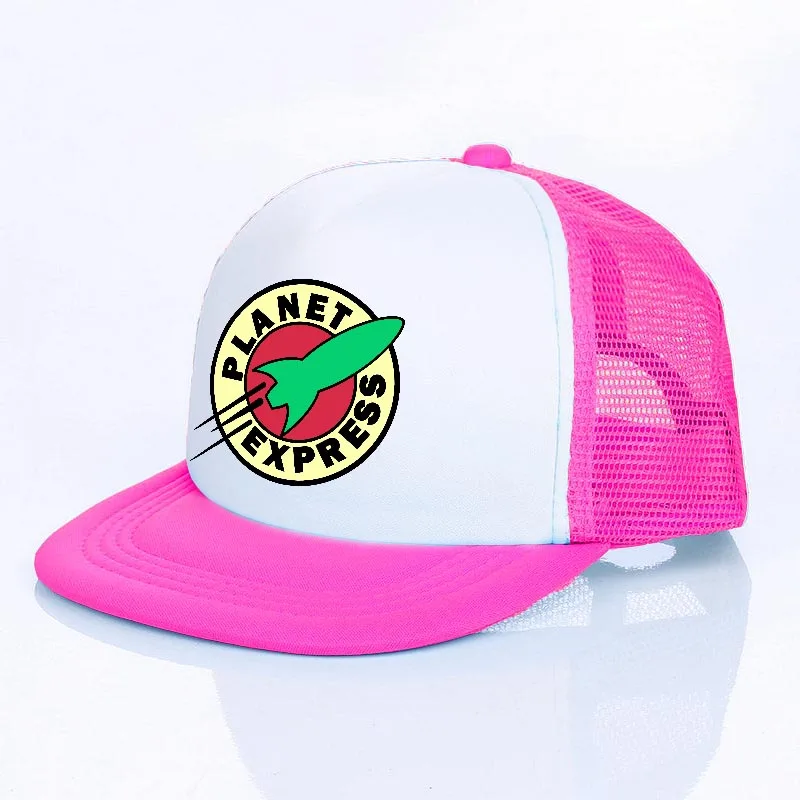 YF10706 Planet Express Rocket Ship Outdorr Mesh Hat For Men Women Futurama Bender Meme Snapback Caps Combat Robot Trucker Cap YF107 - Цвет: YF10706