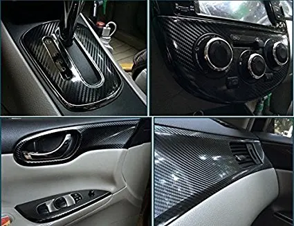 Глянцевый 5D винил из углеродного волокна для Ford Focus Fusion эскорт Kuga Ecosport Fiesta Falcon Mondeo